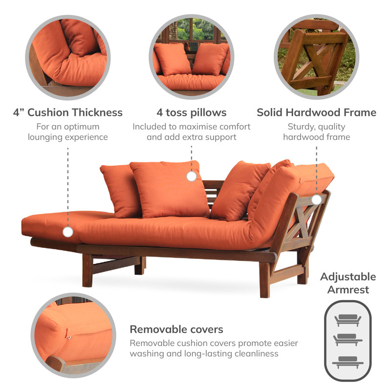 Wayfair Basics Outdoor Convertible Sofa Bed